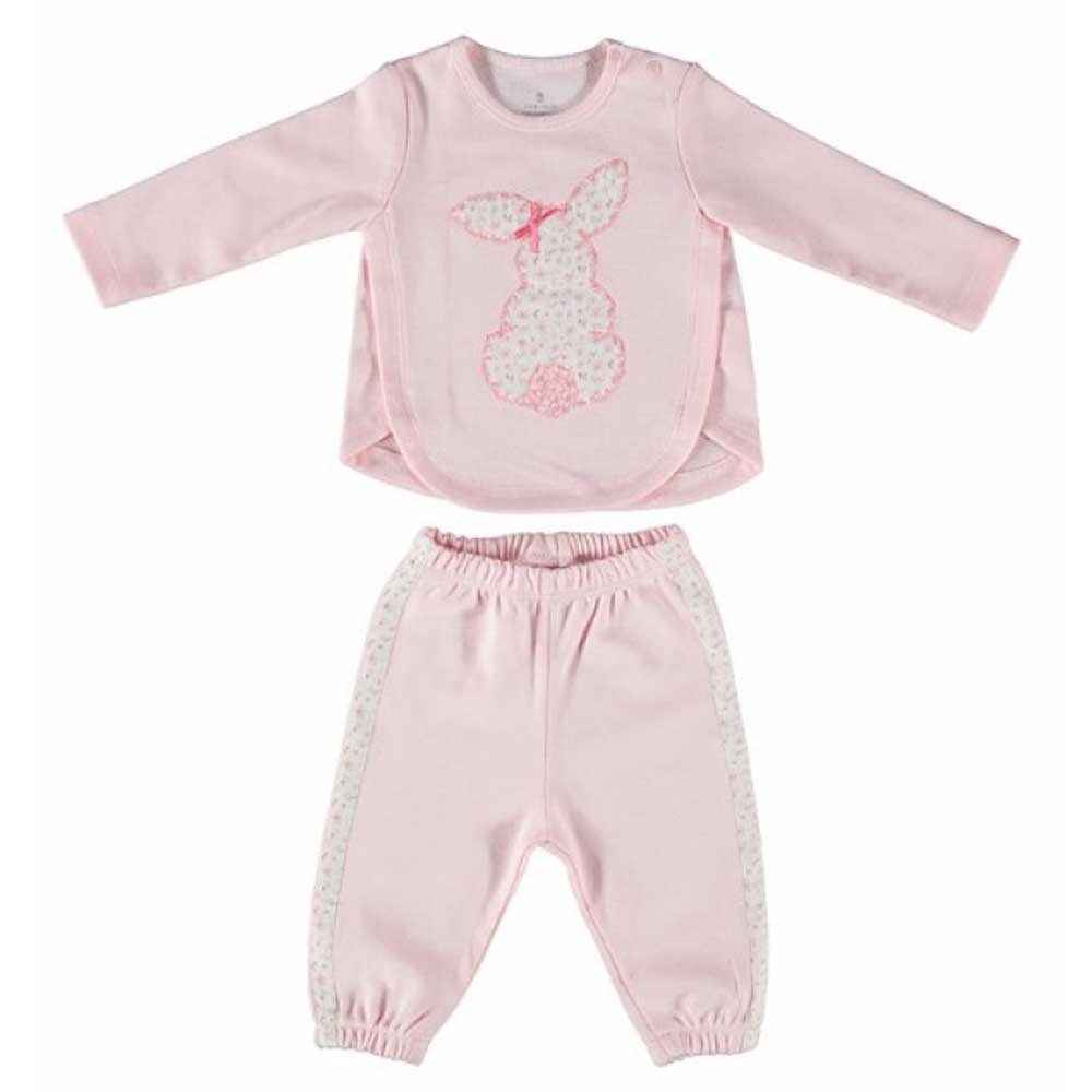 Bibaby 59372 Nice Rabbit 2li Bebek Takımı Pembe