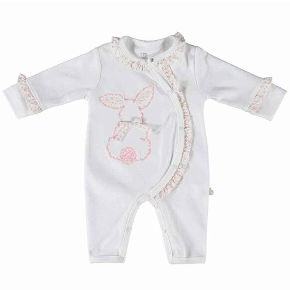 Bibaby 60213 Nice Rabbit Patiksiz Bebek Tulumu Pembe