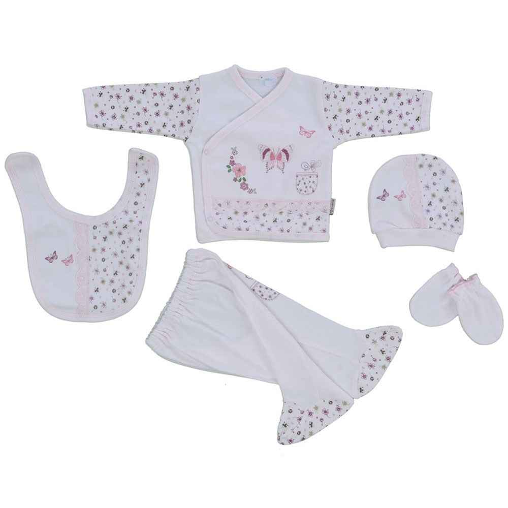 Bebitof 820 Hastane Çıkışı 5'li Set 0-3 Ay Pembe