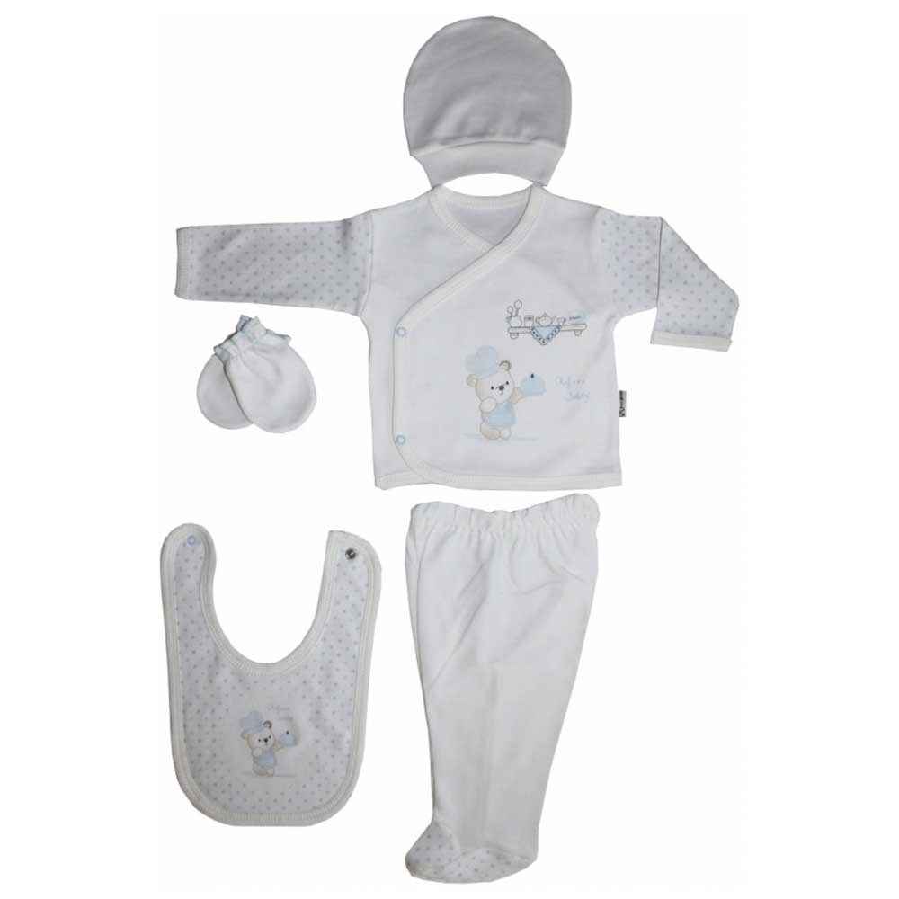 Bebitof 782 Hastane Çıkışı 5li Set 0-3 Ay Mavi