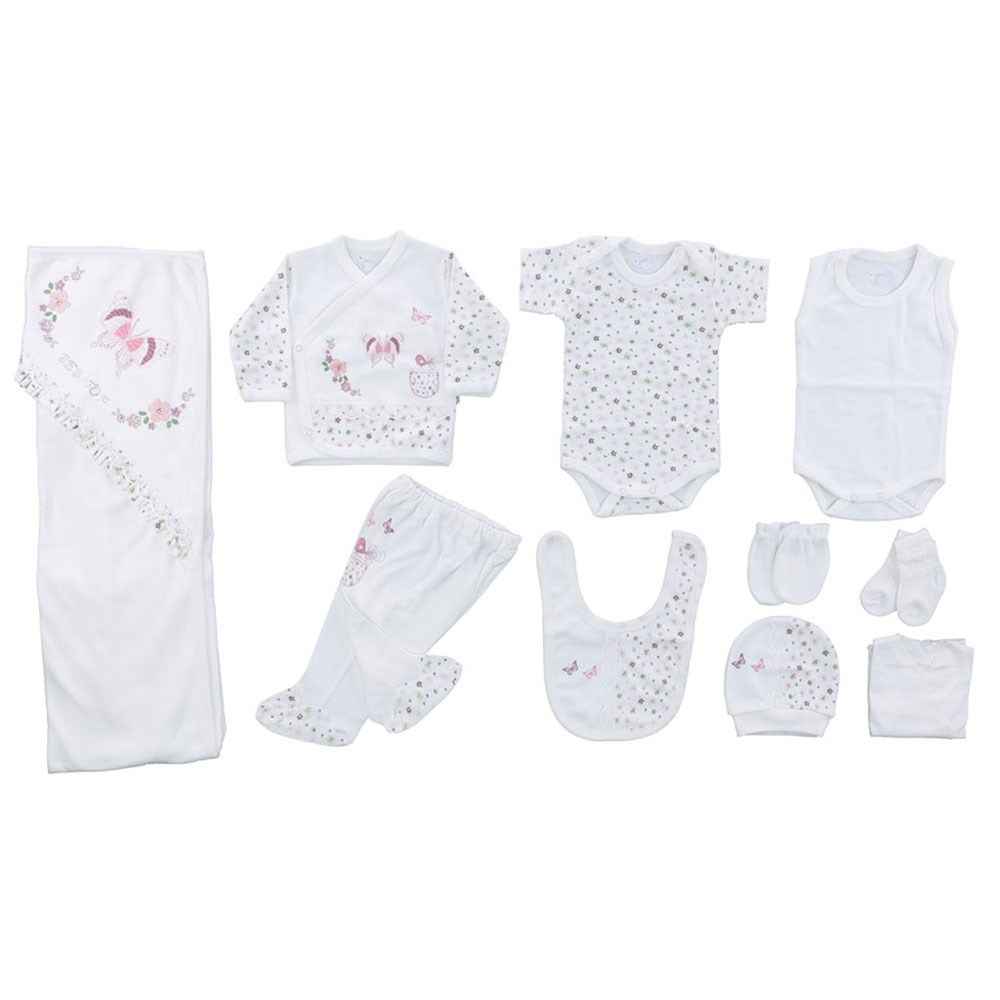 Bebitof 819 Hastane Çıkışı 10lu Set 0-3 Ay Krem