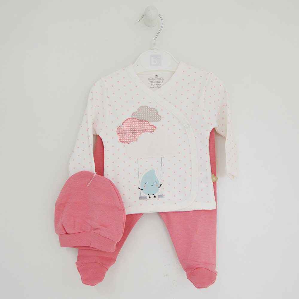 Bibaby 73086 Happy Time 3Lü Zıbın Seti Pudra