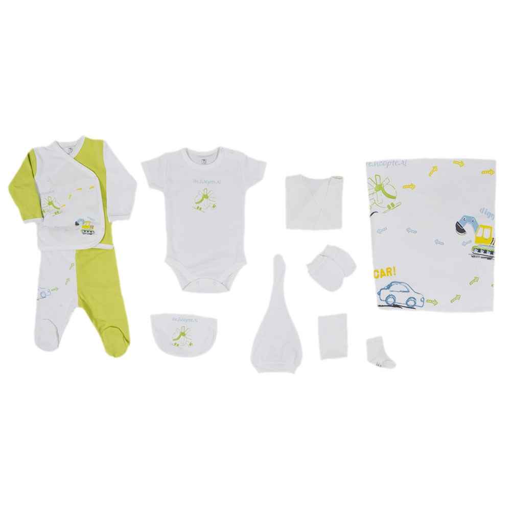 Bibaby 63056 Helikopter 10'Lu Zıbın Seti 0-3 Ay Yeşil