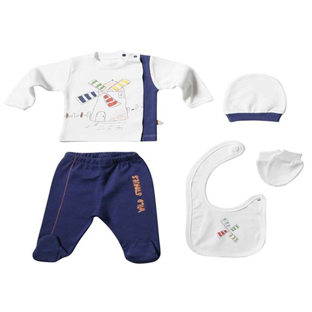 Bibaby 62055 Wild Stories 5'Li Zıbın Seti 0-3 Ay İndigo