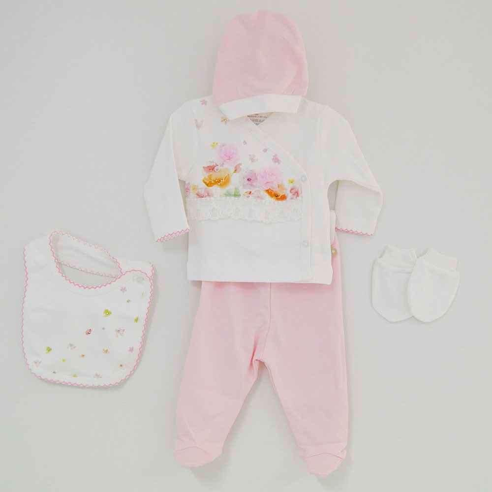 Bibaby 62084 Roses 5 Li Zıbın Seti Pembe