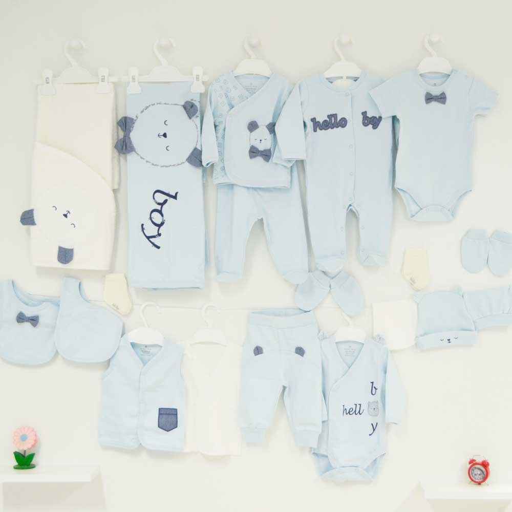 Bibaby 84004 Hello Boy 20 Li Hastane Çıkış Seti Mavi