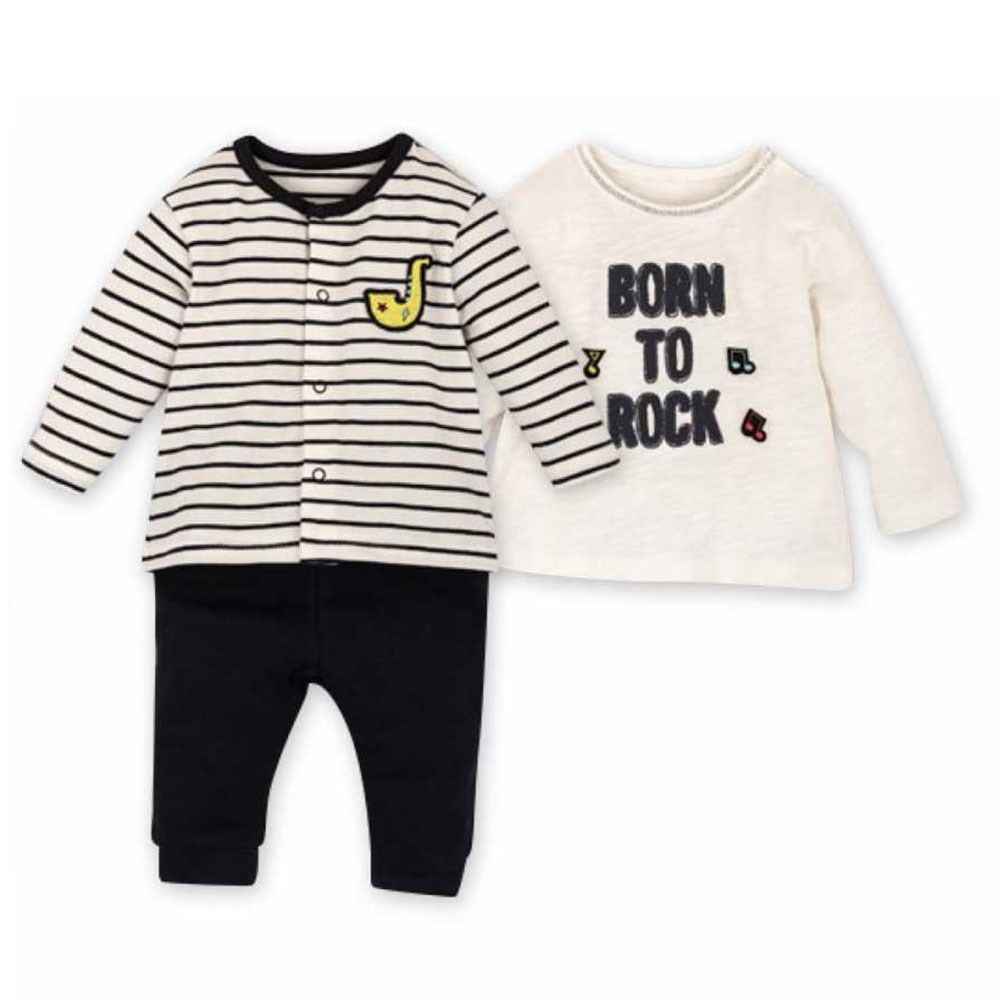 İdilbaby 8905 Hırkalı 3'lü Bebek Takımı Antrasit