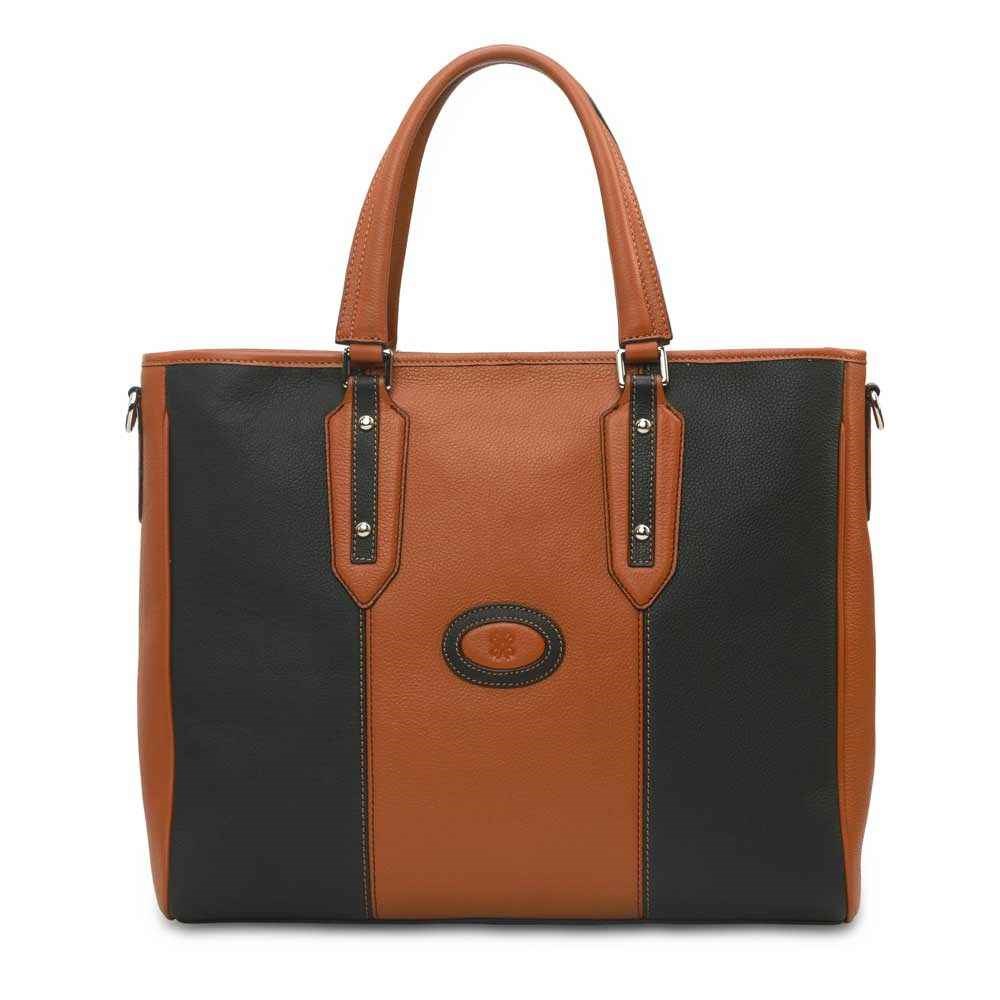 Eensy Weensy Stylish Flexy Handbag Black-Camel