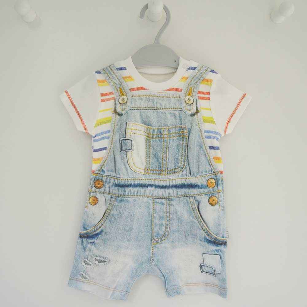 Kitikate 12088 Barış Bebek Şort Tulum Kırmızı