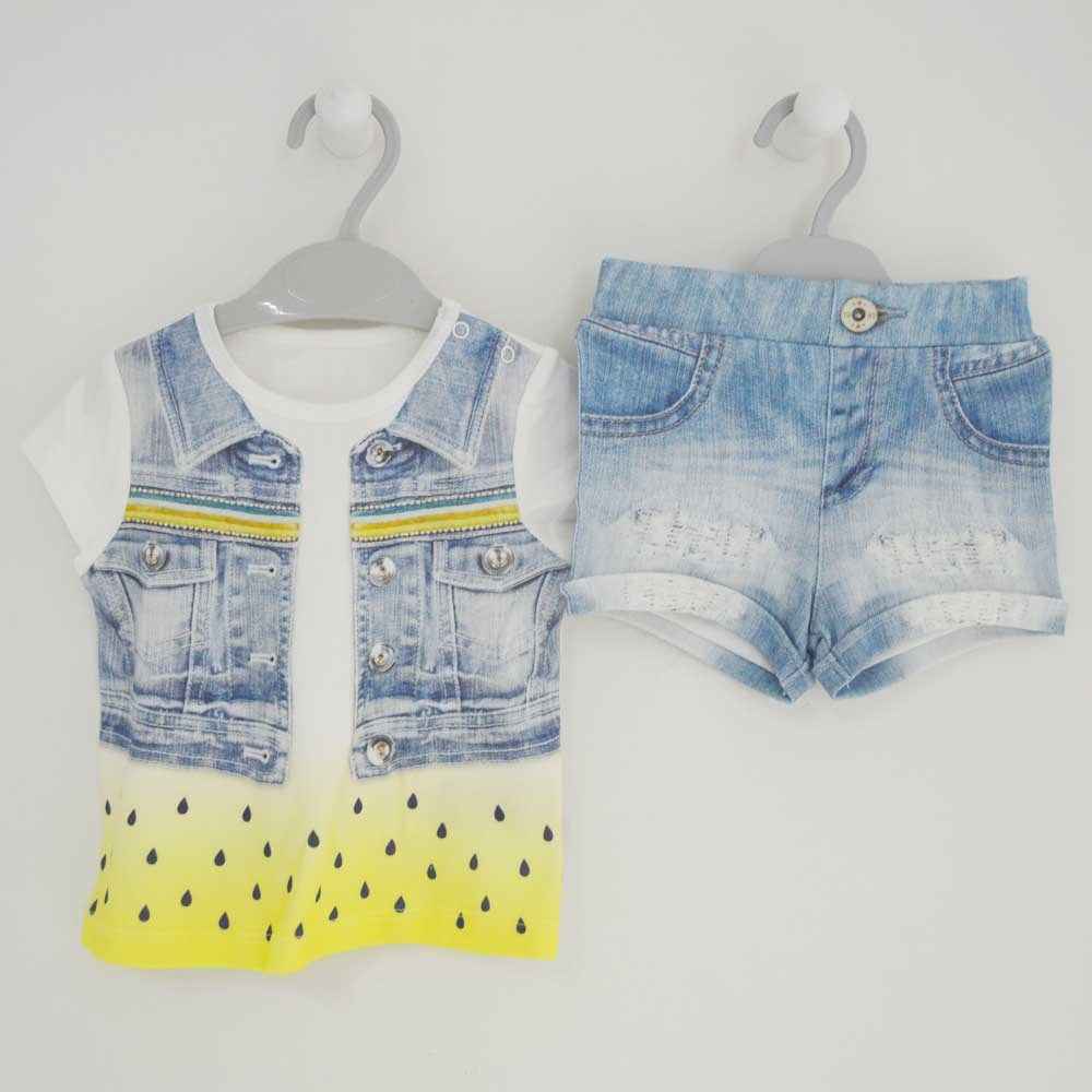 Kitikate 10787 Alçin-Gülce Bebek Takımı Sarı