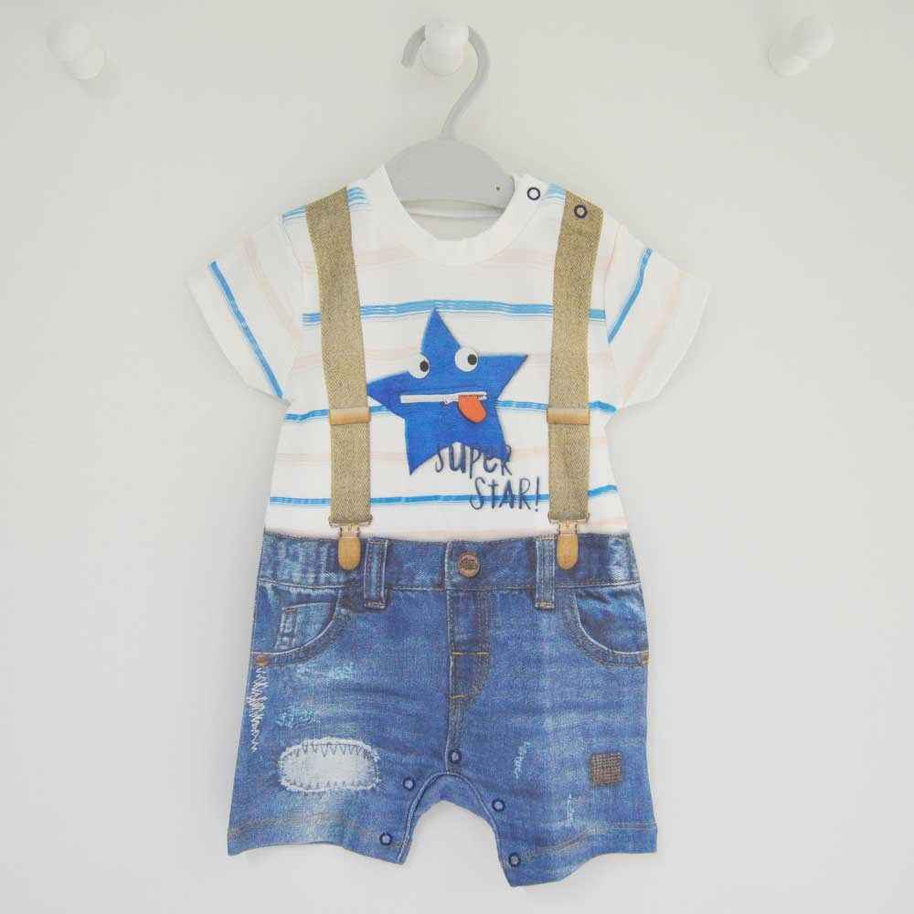 Kitikate 12330 Sarpx Bebek Şort Tulum Renkli