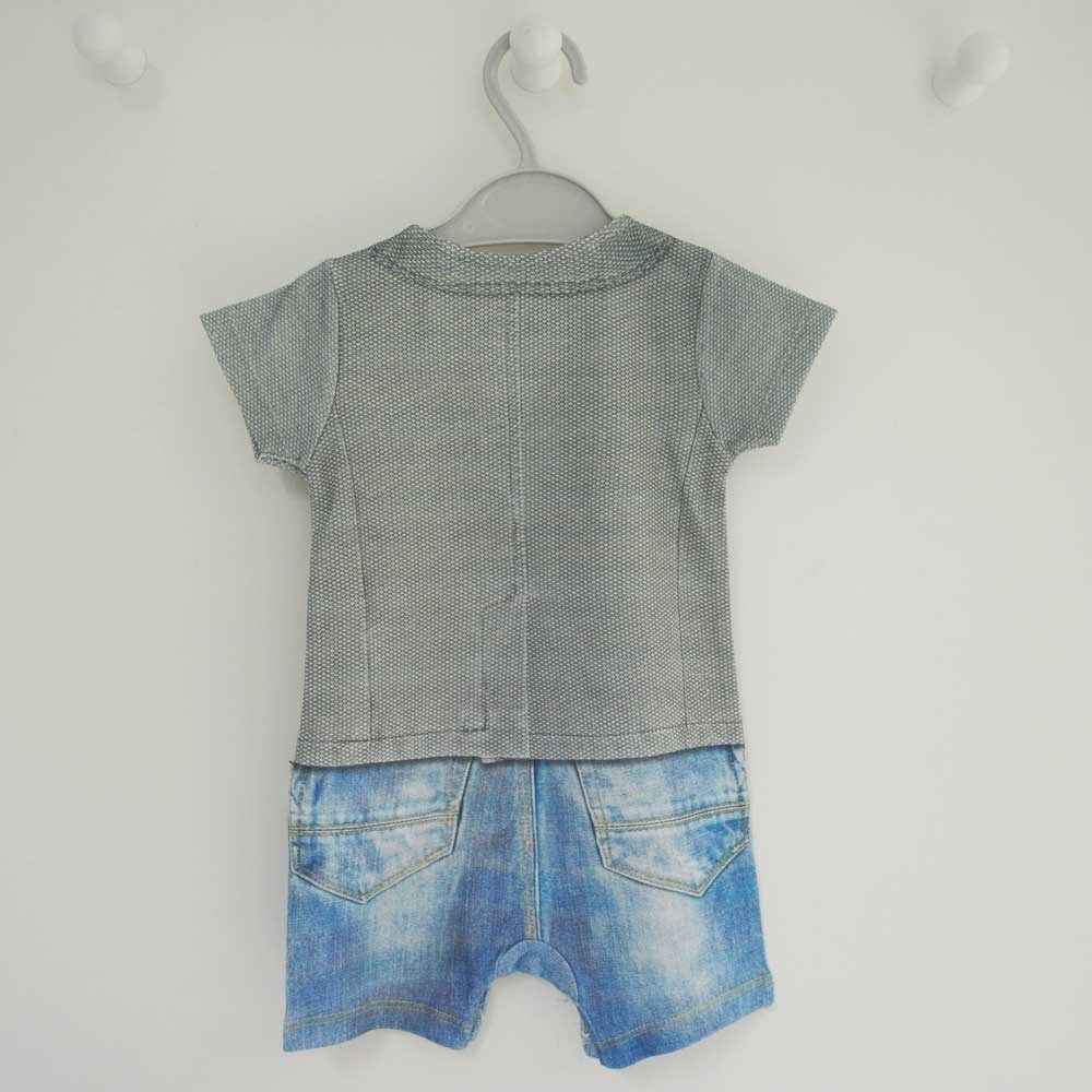 Kitikate 12385 Bayrak Bebek Şort Tulum  Renkli