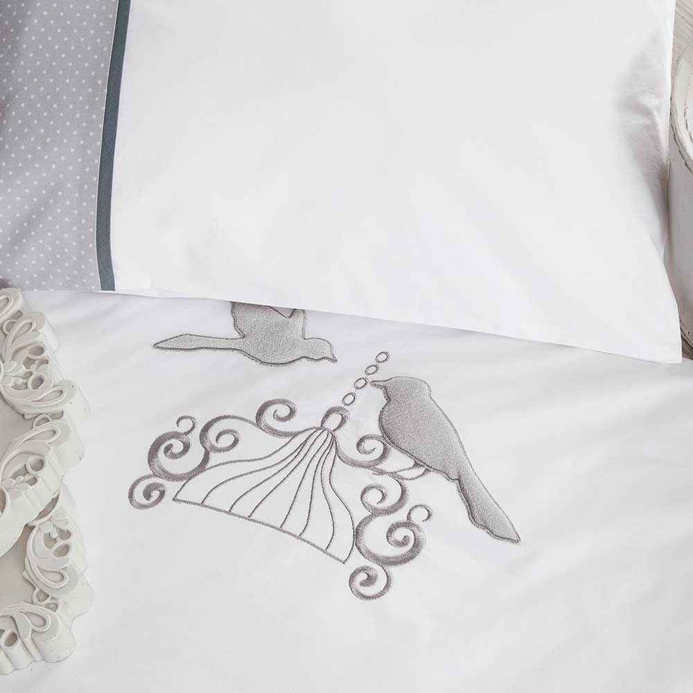 Pierre Cardin White Birdy Bebek Uyku Seti 80x130 