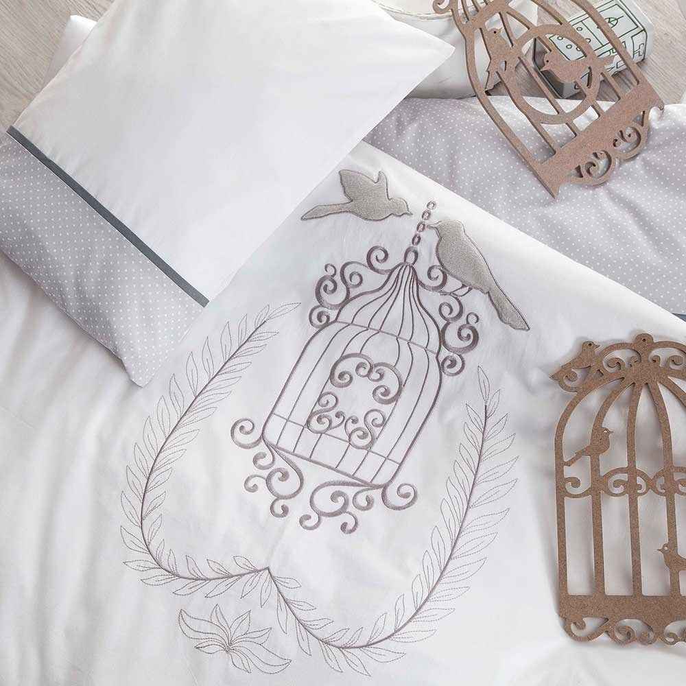 Pierre Cardin White Birdy Bebek Uyku Seti 80x130 