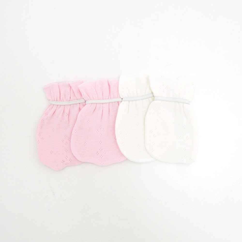 Sevi Bebe 156 Bebek 2'li Eldiven Krem-Pembe