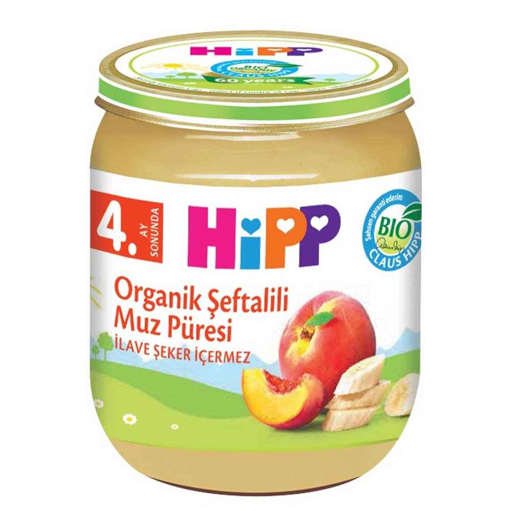 Hipp Organik Şeftalili Muz Püresi 125 Gr +4 Ay 