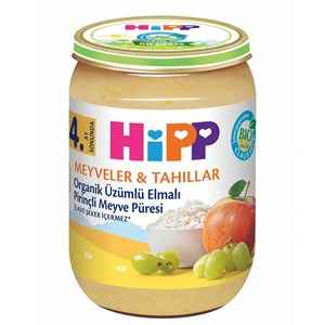 Hipp Organik Üzümlü Elmalı Pirinçli Meyve Püresi 190 Gr +4 Ay 