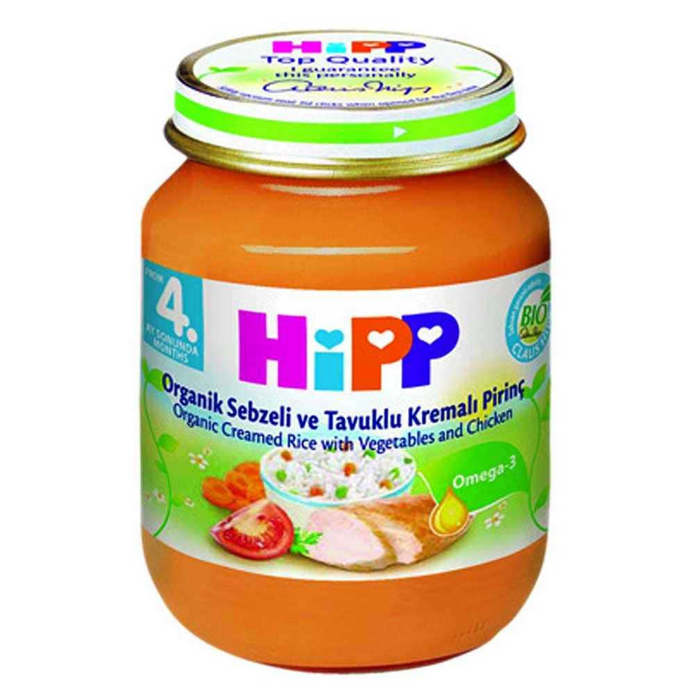 Hipp Organik Sebzeli Ve Tavuklu Pirinç 125 Gr +4 Ay 