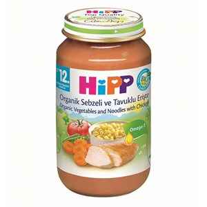 Hipp Organik Sebzeli Ve Tavuklu Erişte 220 Gr +12 Ay 