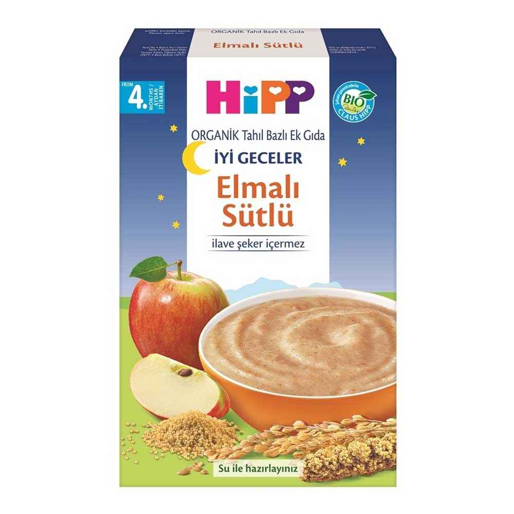 Hipp Organik İyi Geceler Elmalı Sütlü Ek Gıda 250 Gr +4 Ay 