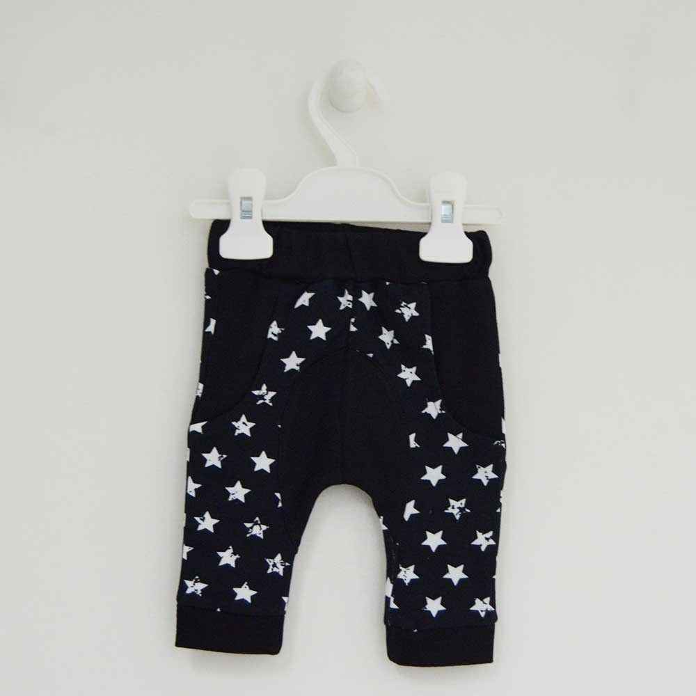 Eda Baby 1064 Baskılı Bebek Pantolonu Siyah