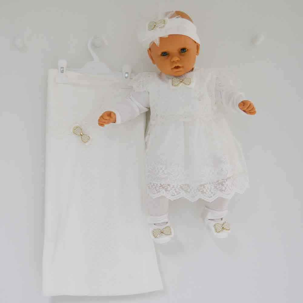Eda Baby 1097 Battaniyeli Kız Mevlüt Takımı Ekru