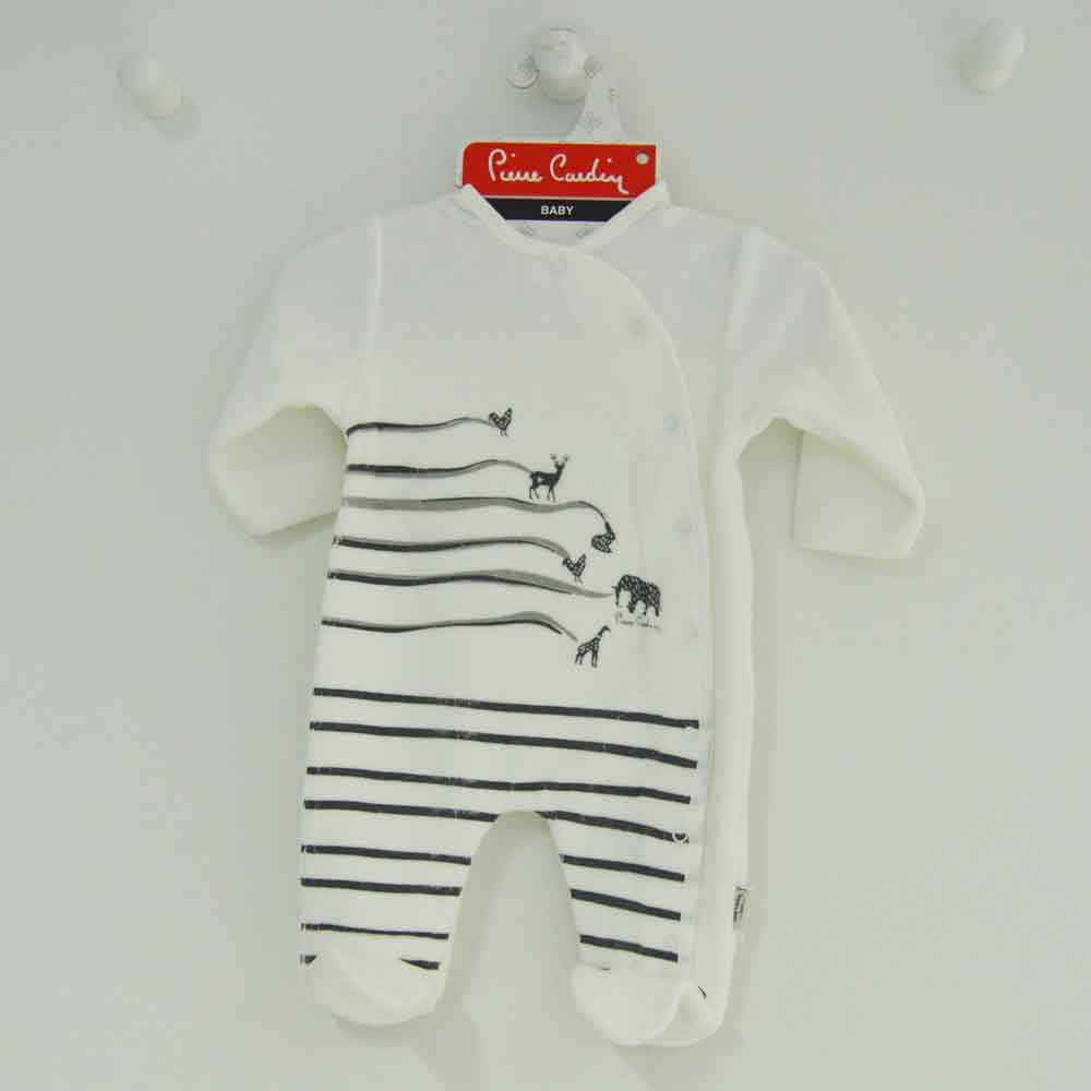 Pierre Cardin 622-0321 Kadife Bebek Tulumu Gri