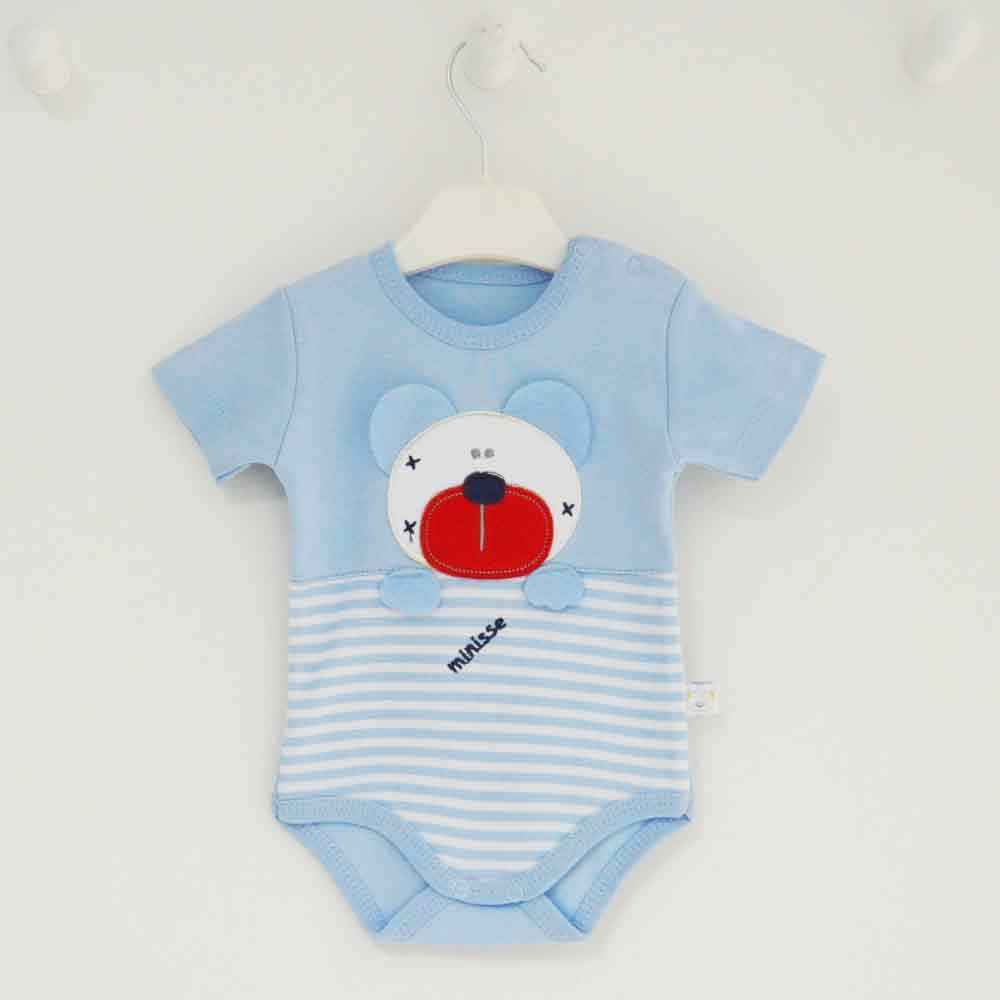 O Baby 4211 Kısa Kol Bebek Body Mavi