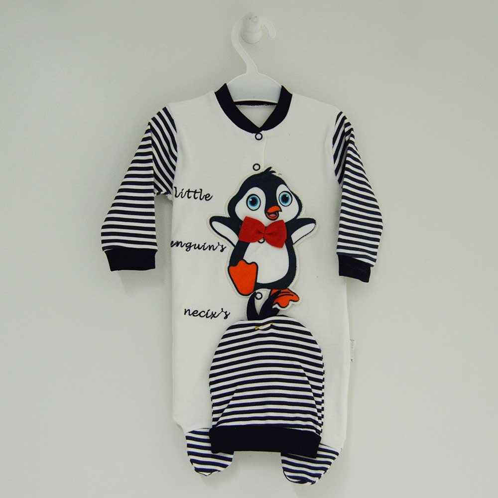 Necix's Bebe 2170 Penguen Bebek Tulumu Lacivert