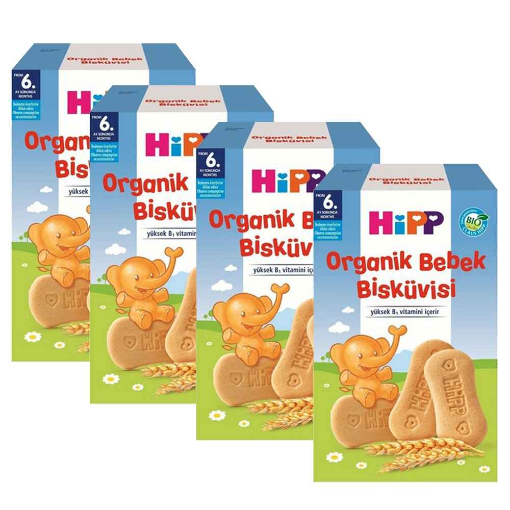 Hipp Organik Bebek Bisküvisi 150 Gr +6 Ay x 4 Adet 