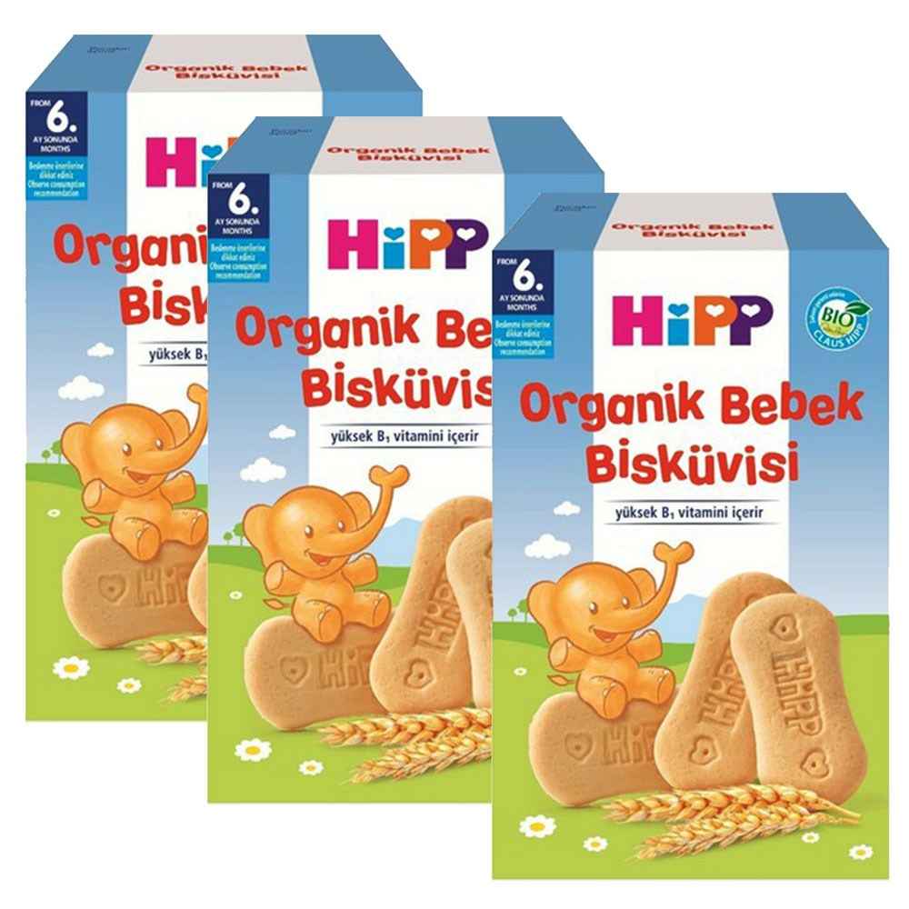 Hipp Organik Bebek Bisküvisi 150 Gr +6 Ay x 3 Adet 