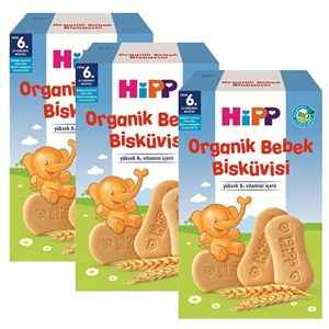 Hipp Organik Bebek Bisküvisi 150 Gr +6 Ay x 3 Adet 