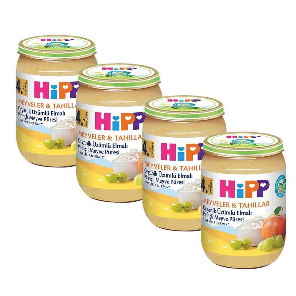 Hipp Organik Meyve Püresi 190 Gr +4 Ay x4 Adet 