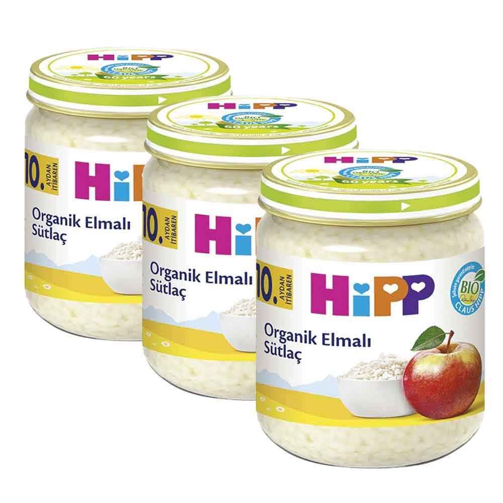 Hipp Organik Elmalı Sütlaç 200 Gr +10 Ay x 3 Adet 