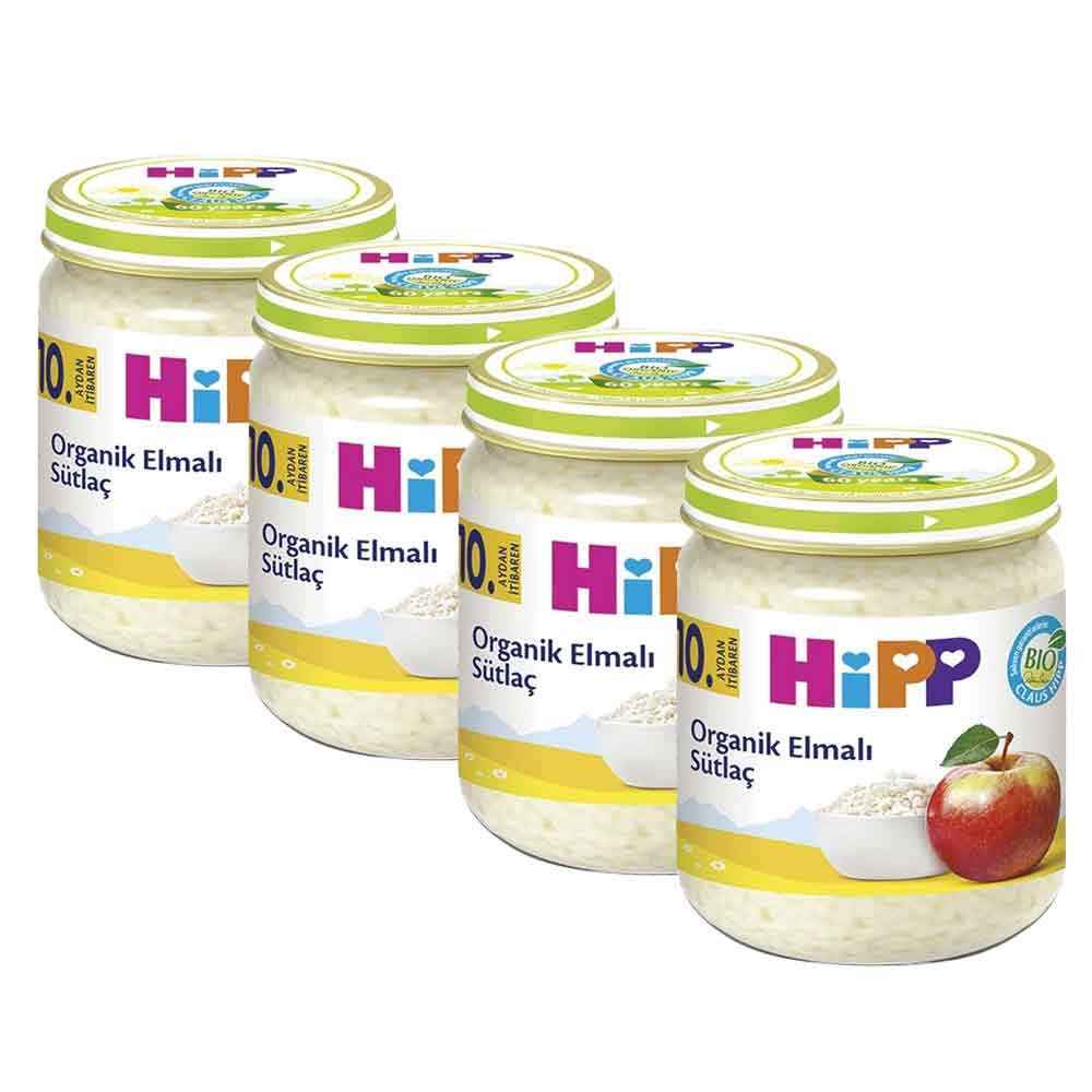 Hipp Organik Elmalı Sütlaç 200 Gr +10 Ay x 4 Adet  