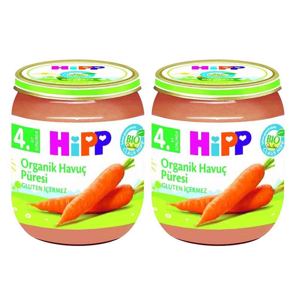 Hipp Organik Havuç Püresi 125 Gr +4 Ay x 2 Adet 