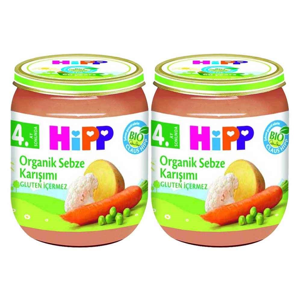 Hipp Organik Sebze Karışımı 125 Gr +4 Ay x 2 Adet 