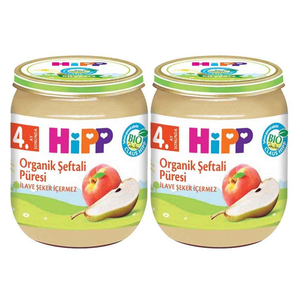 Hipp Organik Şeftali Püresi 125 Gr +4 Ay x 2 Adet 