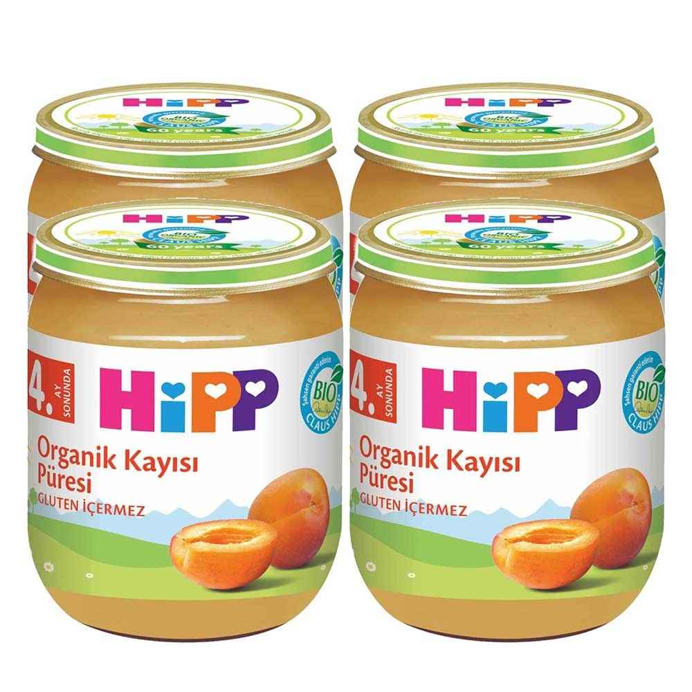 Hipp Organik Kayısı Püresi 125 Gr +4 Ay x 4 Adet 