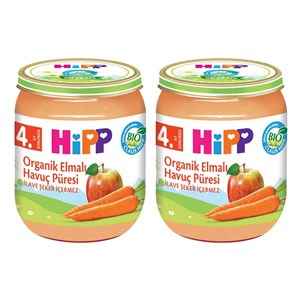 Hipp Organik Elmalı Havuç Püresi 125 Gr +4 Ay x 2 Adet 