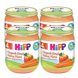 Hipp Organik Elmalı Havuç Püresi 125 Gr +4 Ay x 4 Adet 