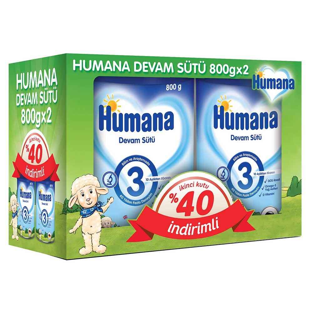 Humana Devam Sütü 3 800 Gr 2'li Avantaj Paket 