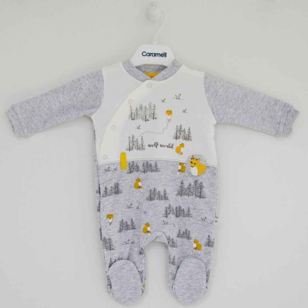 Caramell Te3408 Bebek Tulumu Gri