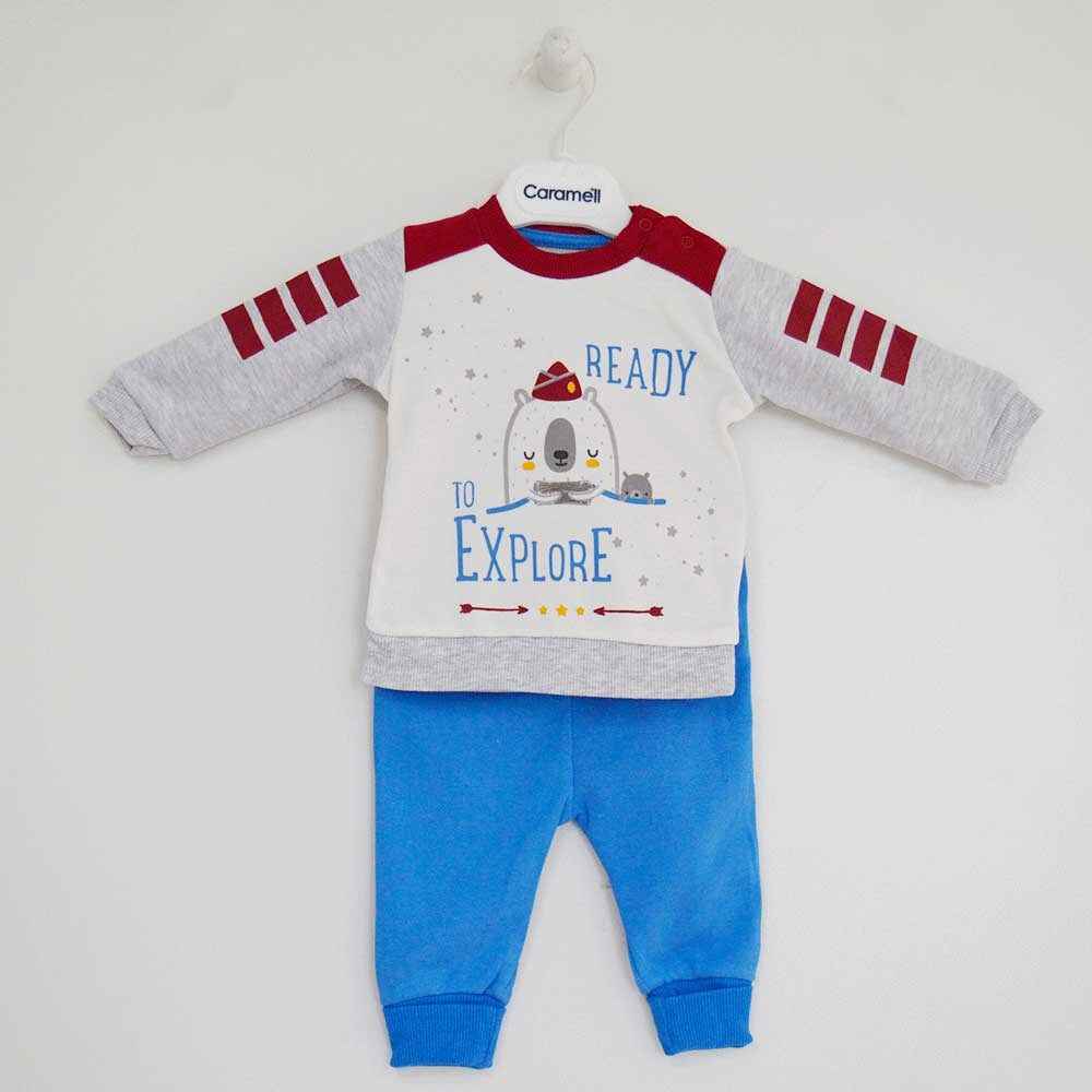 Caramell TKE3468 2Li Bebek Takım Mavi