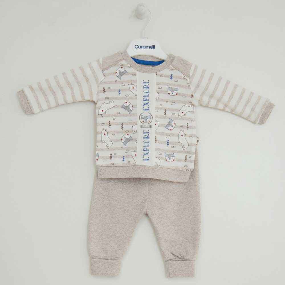 Caramell TKE3098 2Li Bebek Takım Bej