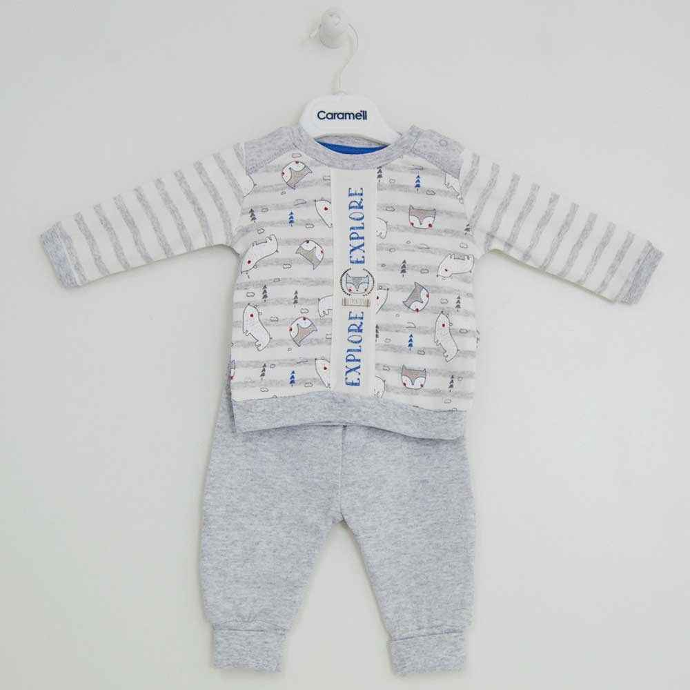 Caramell TKE3098 2Li Bebek Takım Gri