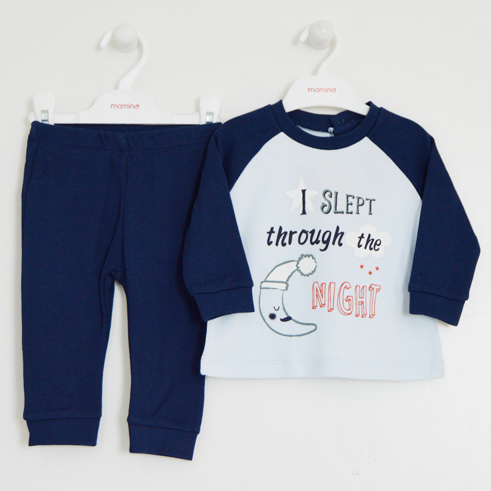 Mamino 9202 Bebek Pijama Takımı Lacivert