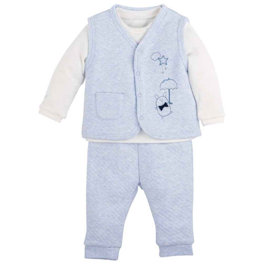 İdil Baby 9256 3'Lü Bebek Takımı Mavi