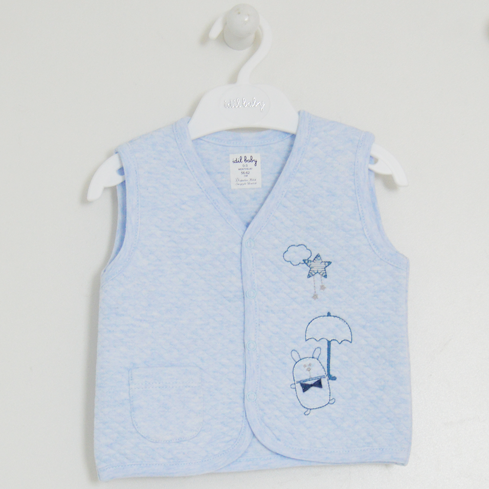 İdil Baby 9259 Bebek Yeleği Mavi