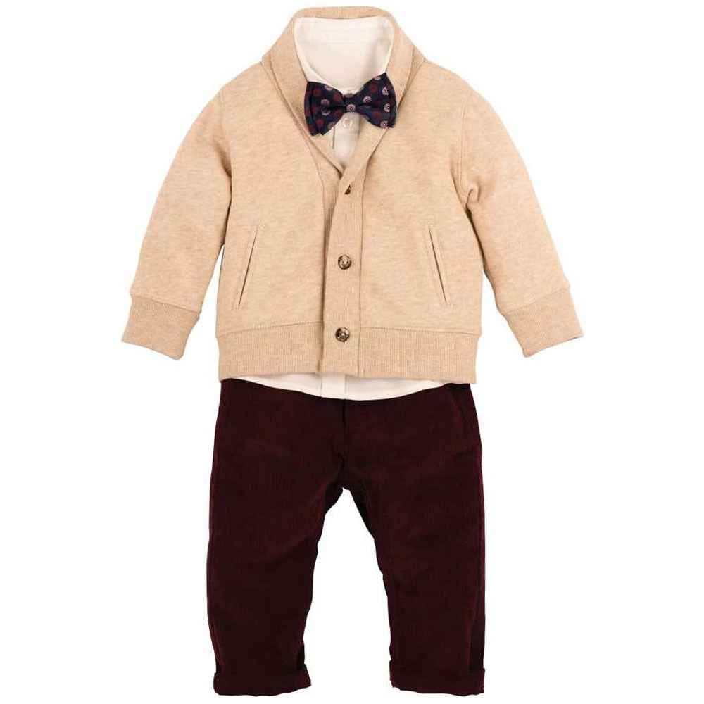 Mamino 9251 4'lü Bebek Takımı Bordo